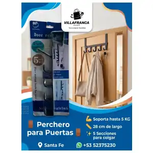 Perchero Puerta Plastico miniatura 2